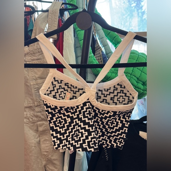 NWT Free People FP Movement All Clear Jacquard Cami - black geo - XS/S, M/L, XL - Picture 9 of 10